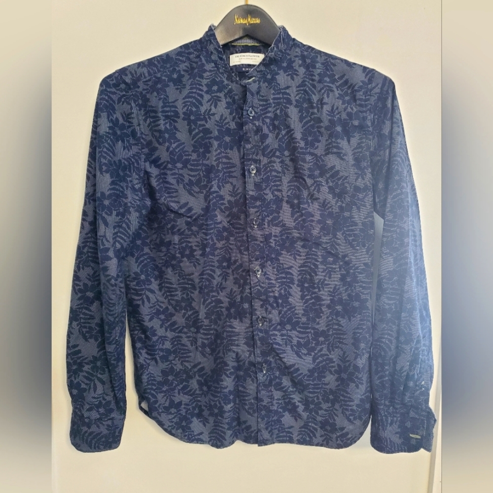 Denim & Floral men's Blue floral Shirt